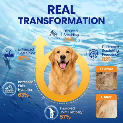 TTLXBL pet health supplement packaging detailing EPA and DHA ingredients