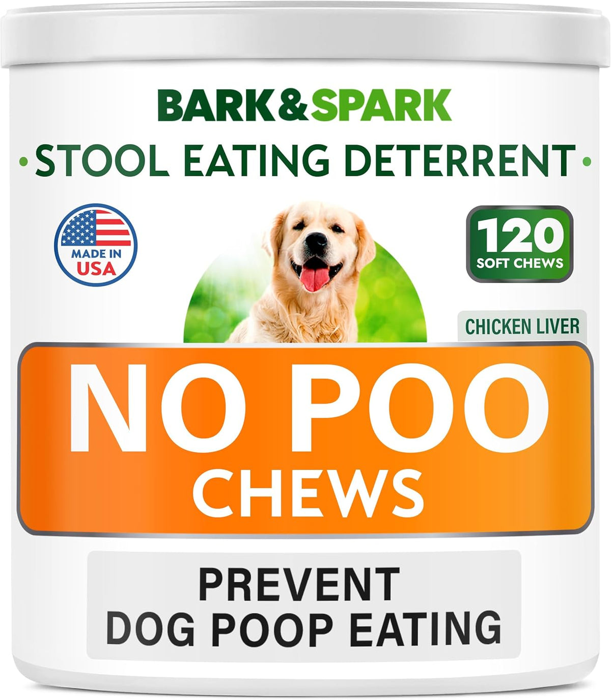 BARK&SPARK NO Poo Treats - Prevent Dog Poop Eating - Coprophagia Treatment - Stool Eating Deterrent - Probiotics & Enzymes - Digestive Health + Breath Aid - 120 Soft Chews - USA Made - Bacon Flavored - Image 11