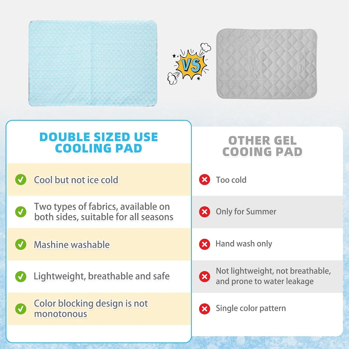 Non-slip bottom surface of Cherishelt pet cooling bed