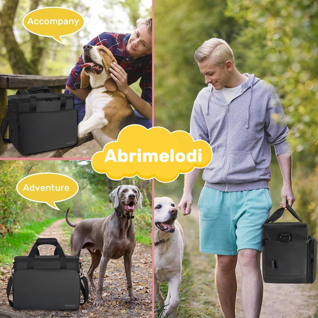 6 Set Dog Travel Bag, Large Pet Travel Kit for Supplies Includes 2 Food Containers, 1 Pet Organizer for Dogs, 2 Collapsible Bowls, 1 Treat Pouch, Dog Weekend Overnight Bag Luggage - Image 9