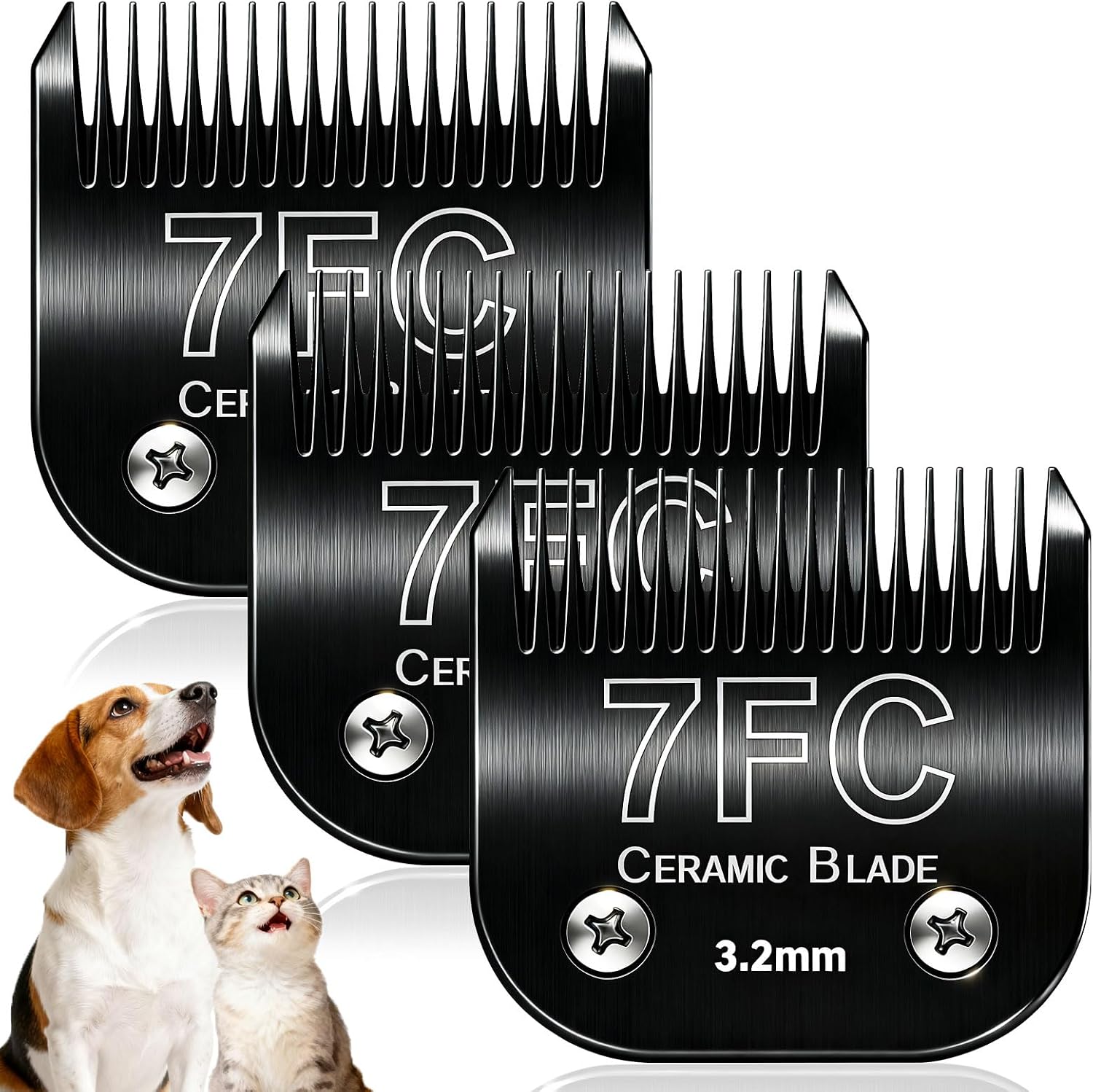 Dog Grooming Clipper Blades Replacement Compatible with Andis Dog Clippers,Most OsterA5, Wahl KM Series Pet Clippers (Black(5FC)) - Image 9