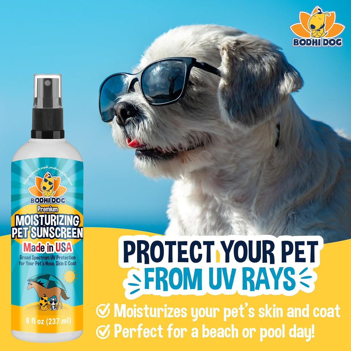 Bodhi Dog natural sun protection spray with shea and jojoba butter