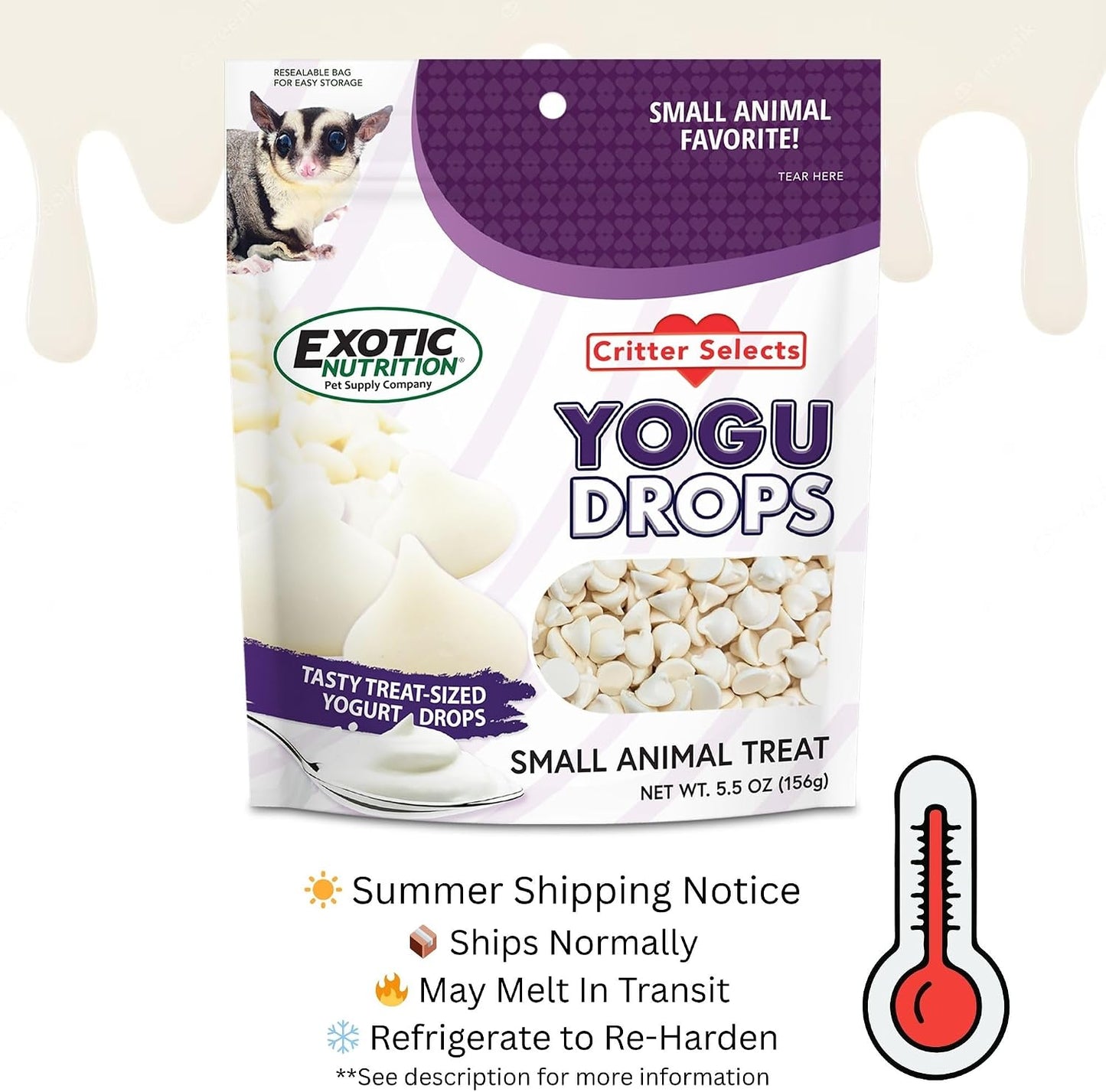Imported USA small pet bonding treats featuring real blueberries and nonfat yogurt.