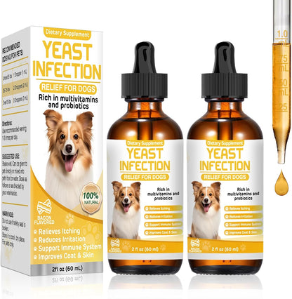 ZZTRMY Yeast Infection Treatment for Dogs front view bottle with dropper