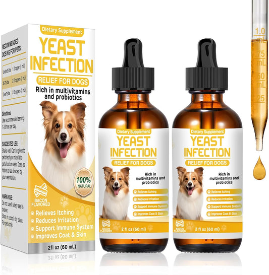 ZZTRMY Yeast Infection Treatment for Dogs front view bottle with dropper