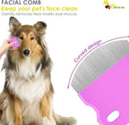 Petangel dematting tool package containing four unique pet grooming brushes for cats and dogs.