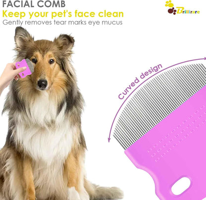 Petangel dematting tool package containing four unique pet grooming brushes for cats and dogs.