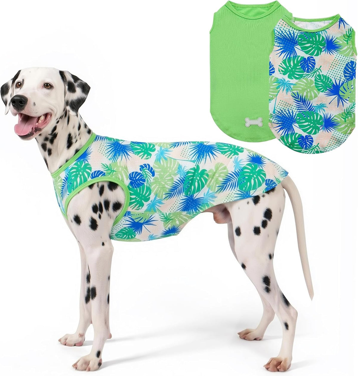 KYEESE 2Pack Dog Shirt, Lightweight Sun Protection Dog T Shirts for Small Dogs Boy Girl, Breathable Mesh Tank Top Sleeveless Pet Reflective Vest, Soft Summer Dogs Clothes, Flamingo+Blue, M - Image 12