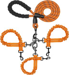 3 Dog Leash No Tangle, Heavy Duty Multiple Dog Lead Shock Absorbing Bungee with Padded Handle Removable Pet Traction Walking Rope for Medium Large Dogs (25-180 Lbs) - Image 10