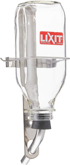 Lixit Pet Glass Water Bottle large stainless steel drinking tube nozzle