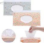 Yahuipeius blue floral portable baby wipes dispenser set