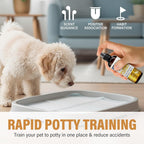 Natural dog attractant spray liquid showing premium packaging design for Indian pet care