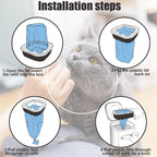 Egdusns scented cat litter replacement bags installation guide steps.