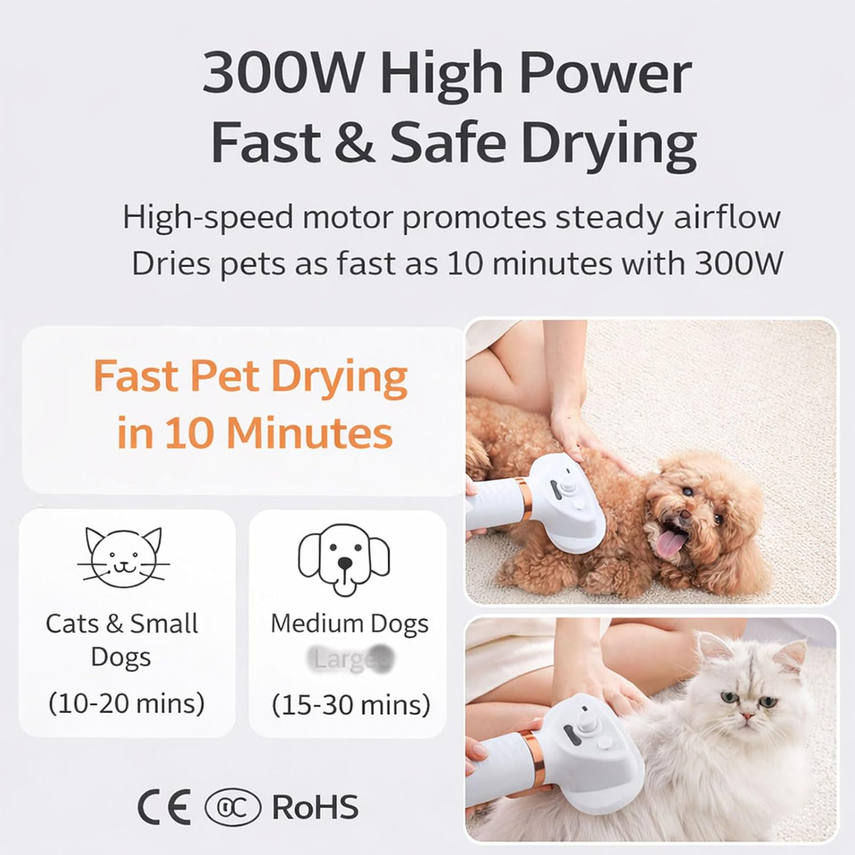 Pet owner using Libstp steam brush on a dog coat