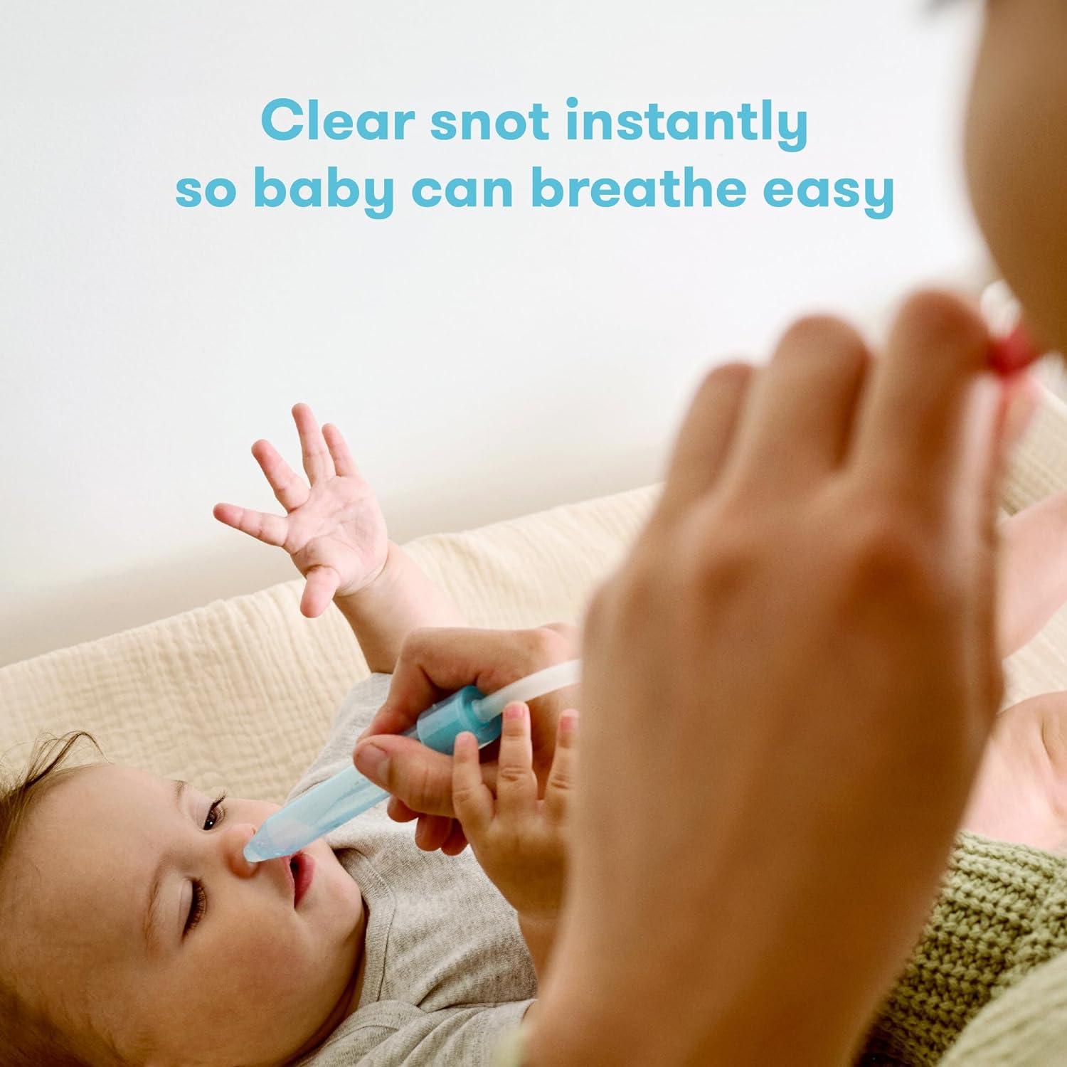 Frida Baby NoseFrida SnotSucker for Baby, Nasal Aspirator for Baby, Nose Sucker Baby Nasal Aspirator for Baby, Congestion Relief with 24 Extra Hygiene Filters - Image 2