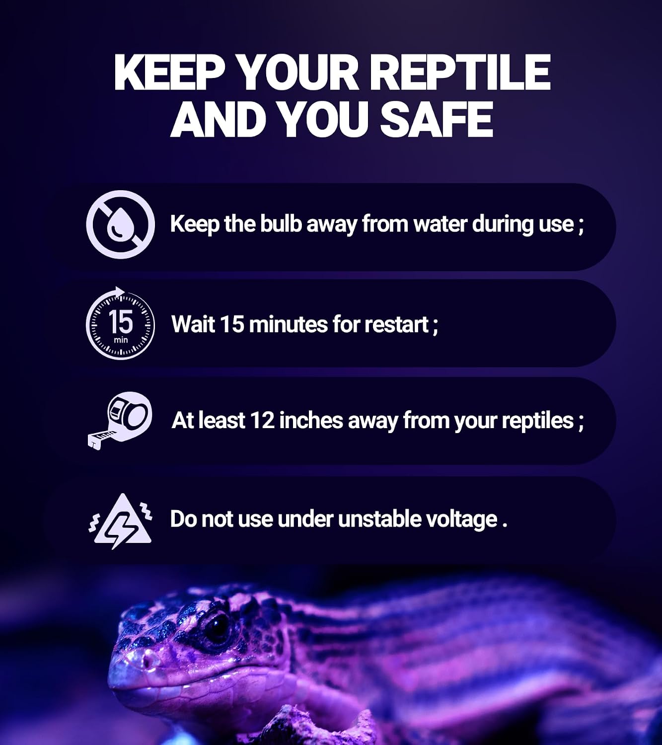 Two pack of 100W purple glass night basking bulbs ideal for geckos and bearded dragons.