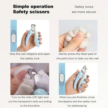 SHAOMABA non-slip grip pet claw trimmer showcasing the comfortable handle design.