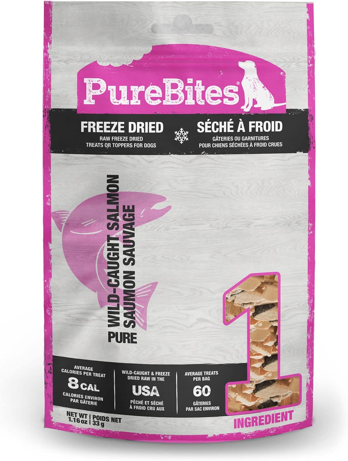 PureBites Salmon Freeze Dried Dog Treats, 1 Ingredient, Made in USA, 2.47oz - Image 9