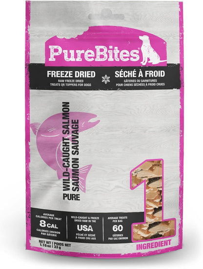 PureBites Salmon Freeze Dried Dog Treats, 1 Ingredient, Made in USA, 2.47oz - Image 9