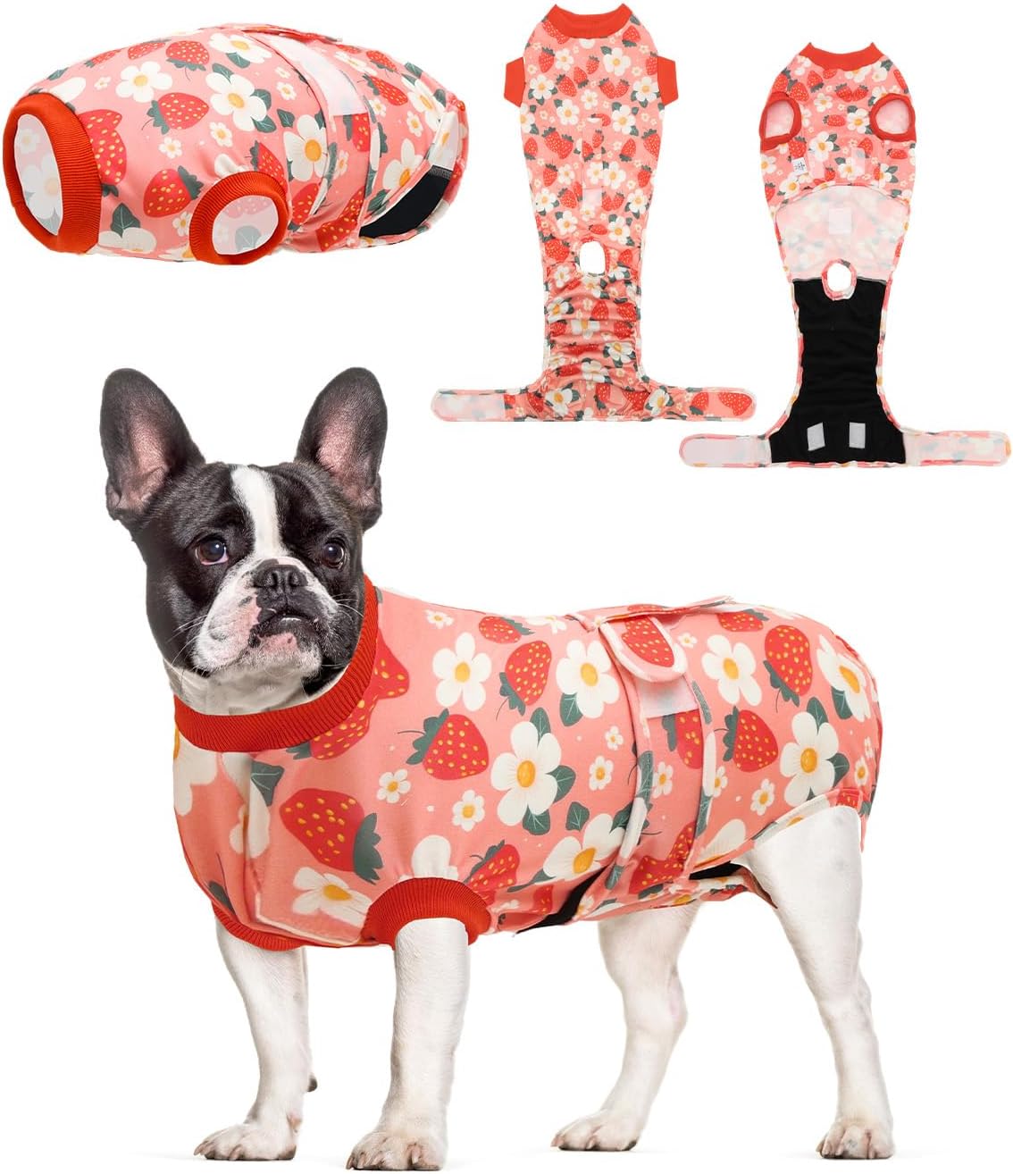 CuteBone Sunflower Pet Surgery Recovery Suit for Small Dogs Cats, Surgical Onesie for Female Pets, Anti-Licking Wound Suit E-Collar Alternative Post Operative Wear SSF13S - Image 15