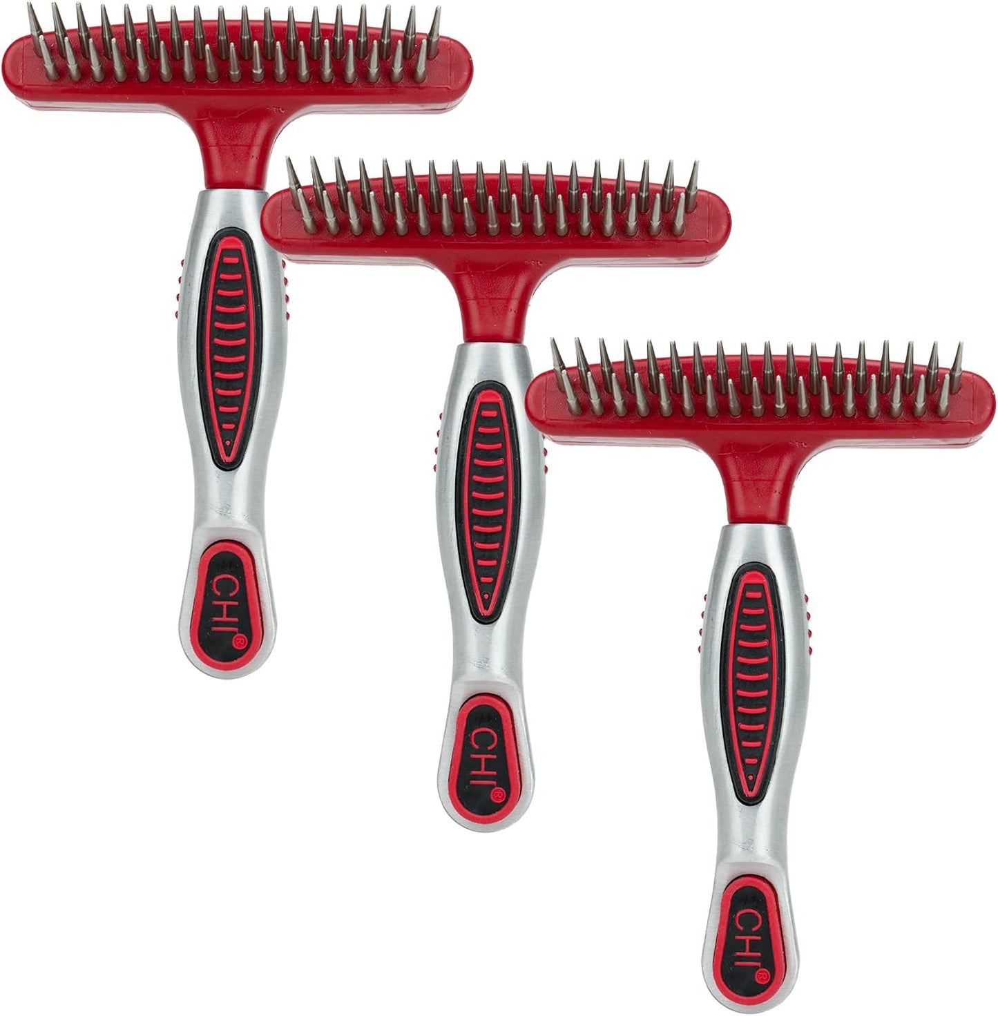 CHI for Dogs 2 in 1 Dematting and Deshedding Rake, Dual Head Dog Grooming Tool with Wide Tooth Dematting Rake and Fine Deshedding Rake, Detangler Comb for Thick Double and Long Dog Coat - Image 15