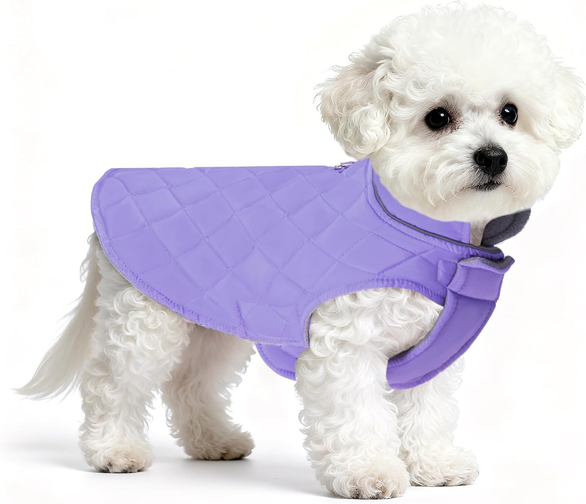 Mile High Life Dog Warm Coat, Small Dog Winter Jacket Windproof Water Resistant Cold Weather Coats Cozy Snow Jacket Vest for Puppies (Blue, Small Chest 14.5") - Image 9