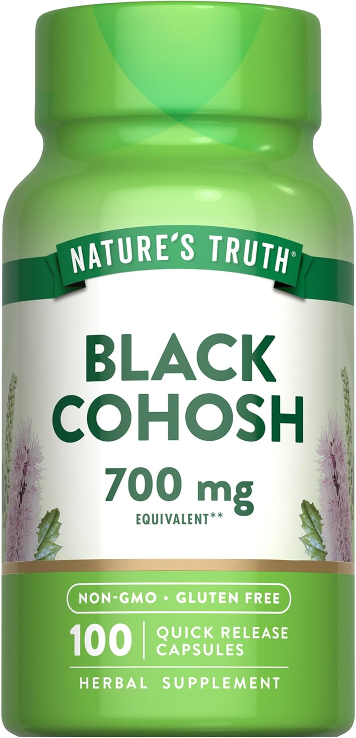 Nature's Truth Black Cohosh 700mg supplement bottle front view
