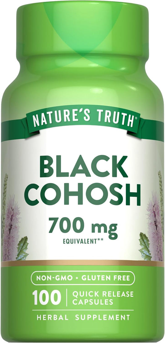 Nature's Truth Black Cohosh 700mg supplement bottle front view