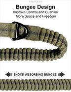 Tinmarda shock absorbing bungee leash expanding from four to six feet