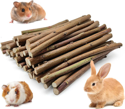 Jorewood 33 Pcs Rabbit Chew Sticks, Rabbit, Guinea Pig Toys, Natural Timothy Grass Molar Teeth Stick, Mixing Flowers Chewing Toy, Small Animals Treats - Image 10