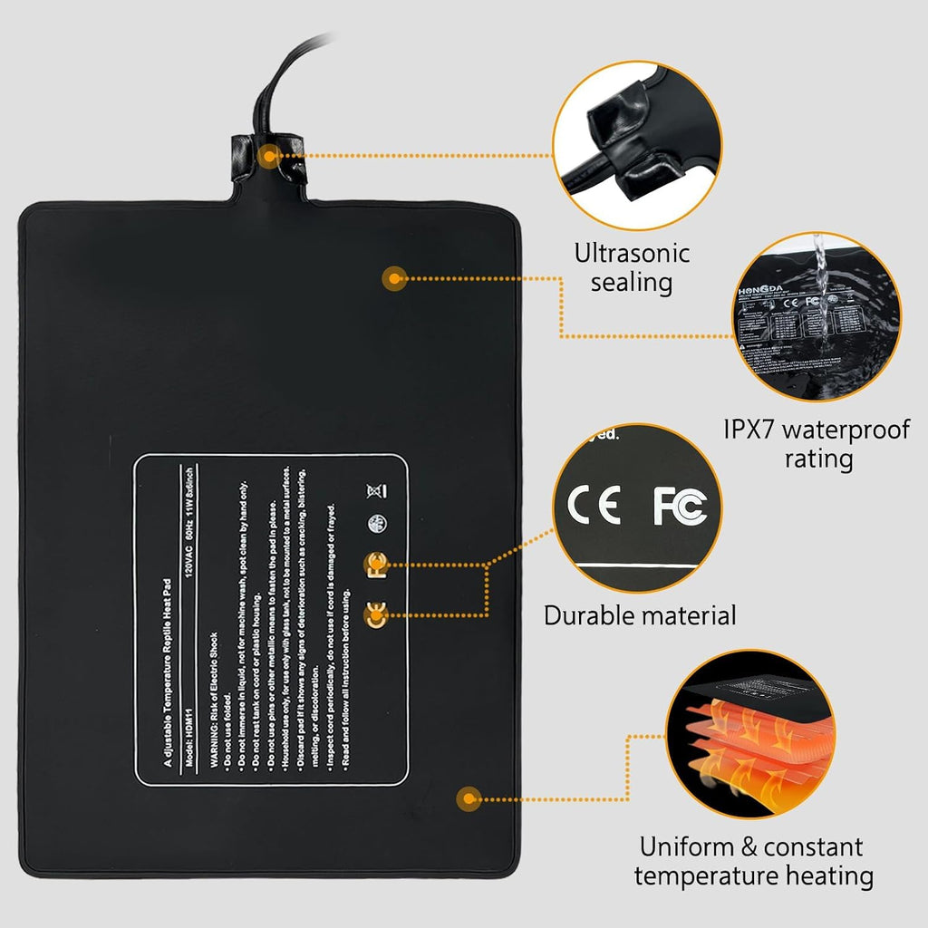 Hamiledyi waterproof under tank heating pad inline switch controller.