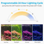 Nicrew aquarium light with adjustable metal mounting brackets