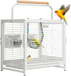 VIVOHOME 19 Inch Wrought Iron Travel Bird Cage for Cockatiel Parakeets - Image 8