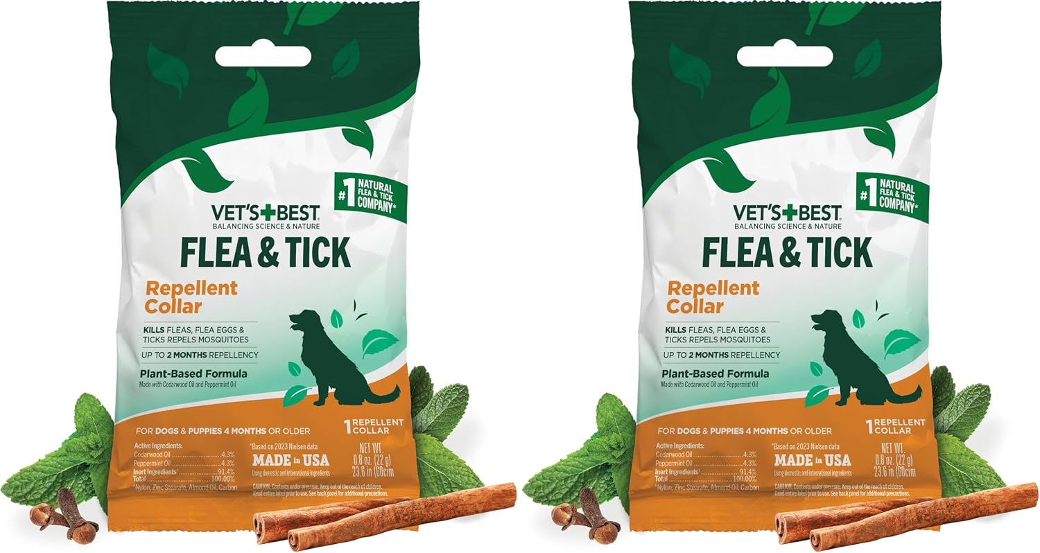 Vet's Best Natural Flea and Tick Collar for Dogs - Natural Repellent Collar with Plant-Based Ingredients - Flea and Tick Prevention and Treatment - Fits Small to Large Dogs - Up to 20" Neck Size - Image 11
