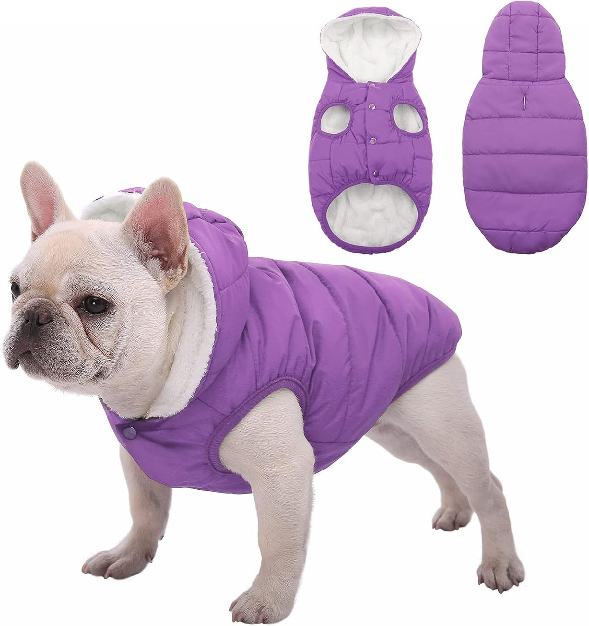 SAWMONG Waterproof Dog Winter Coat, Warm Fleece Lined Dog Jacket with Hood, Windproof Puppy Coat, Pet Apparel Vest Outdoor&Indoor Winter Activities(Blue,XL) - Image 13
