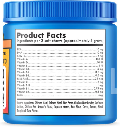 Legitpet premium imported feline multivitamin chewable supplements.