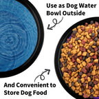 Purple food grade silicone portable pet travel bowl with carabiner