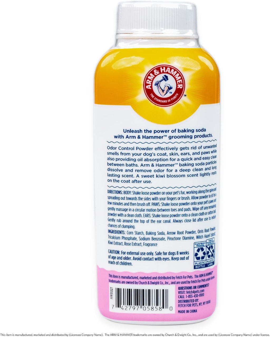 Arm & Hammer for Pets Odor Control Dry Shampoo Powder for Dogs and Puppies Waterless Dog Deodorizer Baking Soda Paraben Sulfate Dye Free Kiwi Blossom Scent 4.2 OZ at Home Travel Routine - Image 9