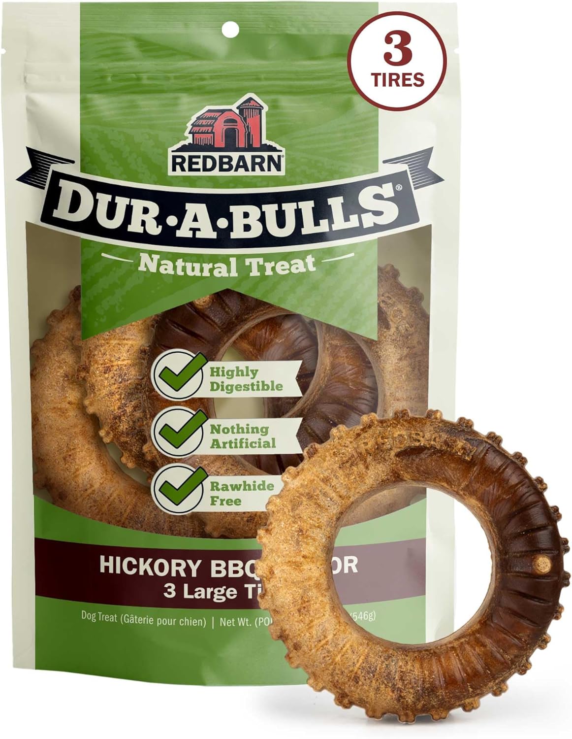 Redbarn Natural Dur-A-Bulls Treats for Dogs - 5 Medium Sticks - Hickory Flavor - Made in USA Long Lasting 100% Digestible No Artificial Ingredients or Plastic - Image 10