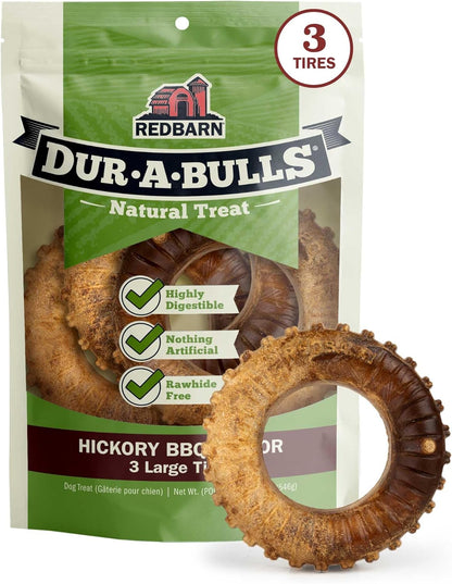 Redbarn Natural Dur-A-Bulls Treats for Dogs - 3 Large Braids - Hickory Flavor - Made in USA Long Lasting 100% Edible No Artificial Ingredients or Plastic - Image 11