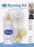 Complete PetAg puppy and kitten feeding kit displayed with all components