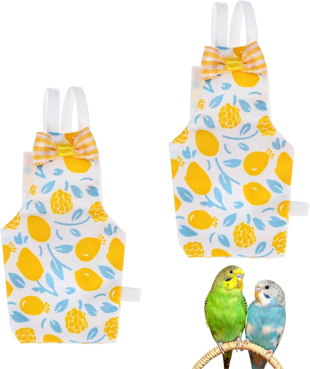 M METERXITY 2-Pack Adjustable Bird Diapers, 3.4"x2" Washable Reusable Flight Suit Pigeon Pants Urine Wet Suit Costume for Cockatiel/Lovebird/Monk, Pet Parrot Nappy [Bowknot Green, - Image 12