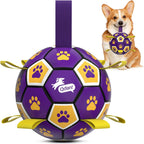 QDAN Dog Toys Dog Balls, World Cup Dog Soccer Ball with Straps, Dog Birthday, Herding Ball, Durable Balls for Small Medium Pet, Puppy Outdoor Toy (6 Inch) - Image 13