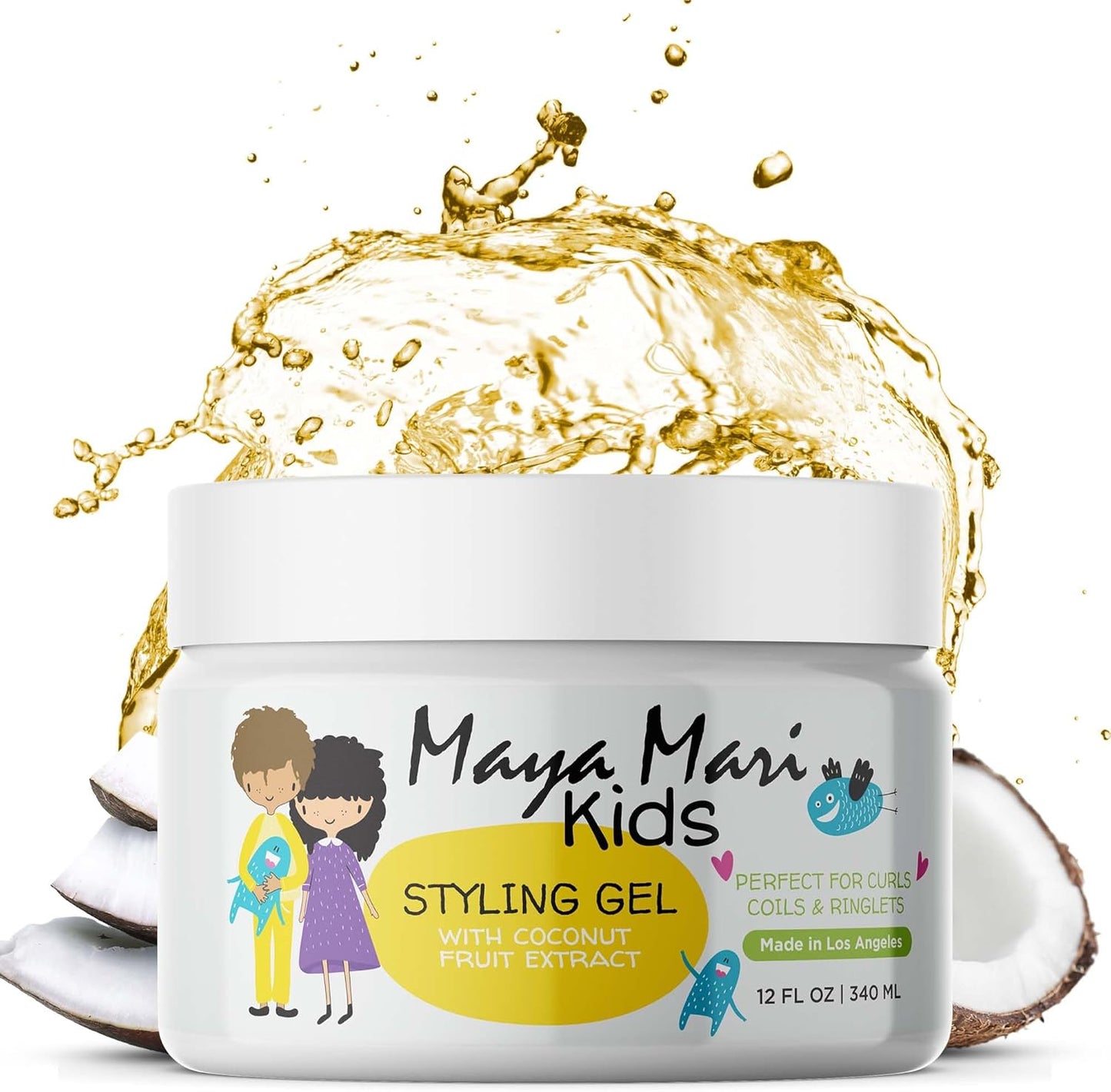 Maya Mari Kids Hair Styling Gel 12 Fluid Ounces front view