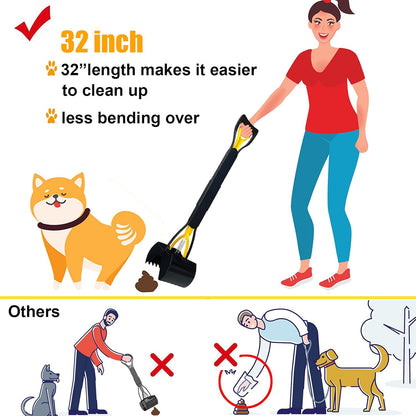 Ienjoyed large dog pooper scooper folded configuration for compact storage