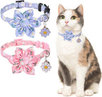 3 Pack Breakaway Cat Collars with Bell- Daisy Pendant Spring Cat Collar for Girl Boy Cats with Safety Buckle- Cute Kitten Collar Adjustable 8"-12" for Kitty Puppy Small Pets - Image 14