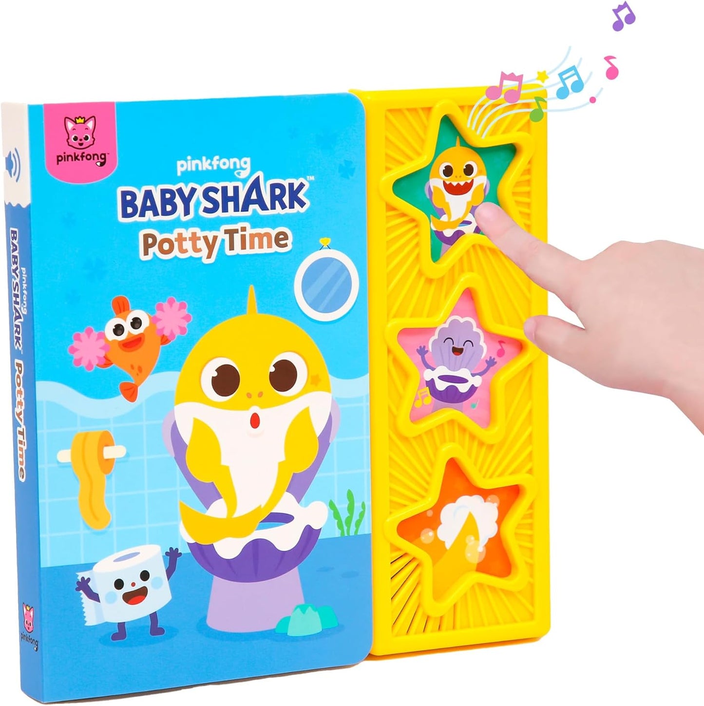 Pinkfong Baby Shark Potty Time Sound Book front cover with characters