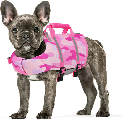 Queenmore Dog Life Jacket, Large Dog Life Vest, High Floating Dog Life Vest for Swimming, Adjustable Pet Lifesaver for Boating, Water Vest for Large Breed with Back Zip, Rescue Handle, Hook (Blue L) - Image 11