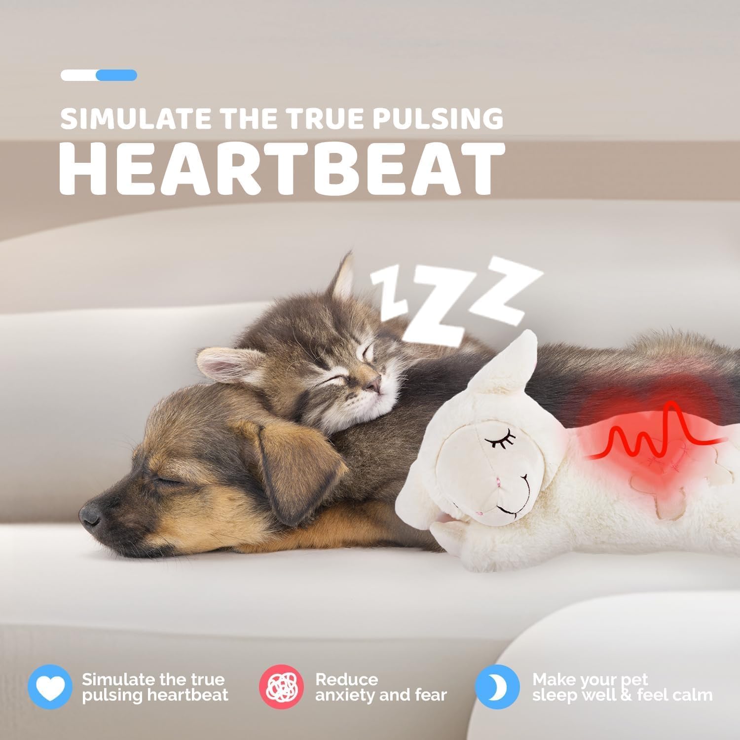 Heartbeat simulator module for All For Paws dog toy