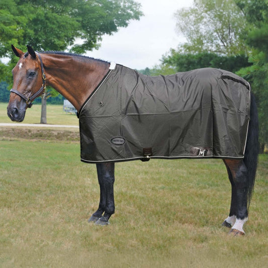 Country Pride horse stable sheet belly surcingle and leg strap attachment detailing